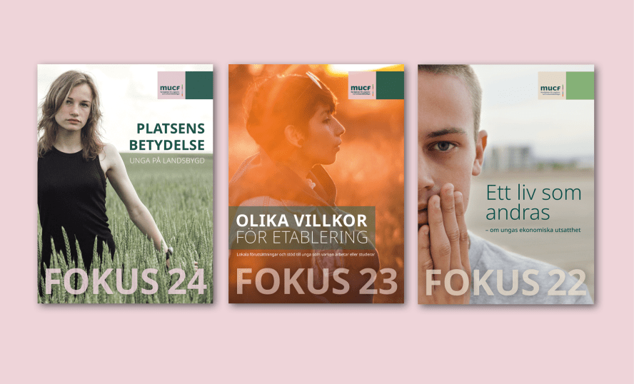 Framsida av de tre senaste Fokus-rapporterna