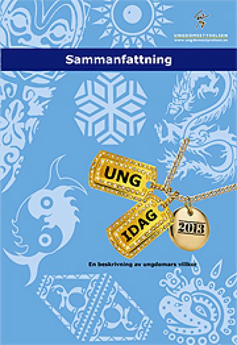 Bling bling! Guldsmycke med präglad text: Ung idag 2013